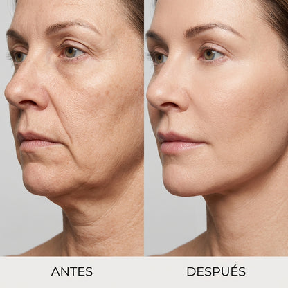 Masajeador facial con frío y calor antiarrugas blanco